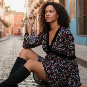 TaLever Velvet Dress Top - Size Small